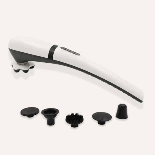 Feevra Relevo Pro håndholdt massager med varme og udskiftelige hoveder