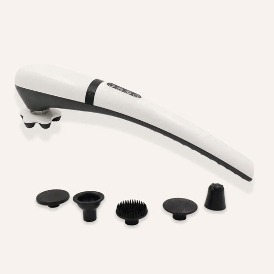 Feevra Relevo Pro håndholdt massager med varme og udskiftelige hoveder
