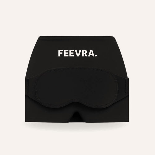 Feevra Migrænemaske i sort med fleksibel kølende gelé