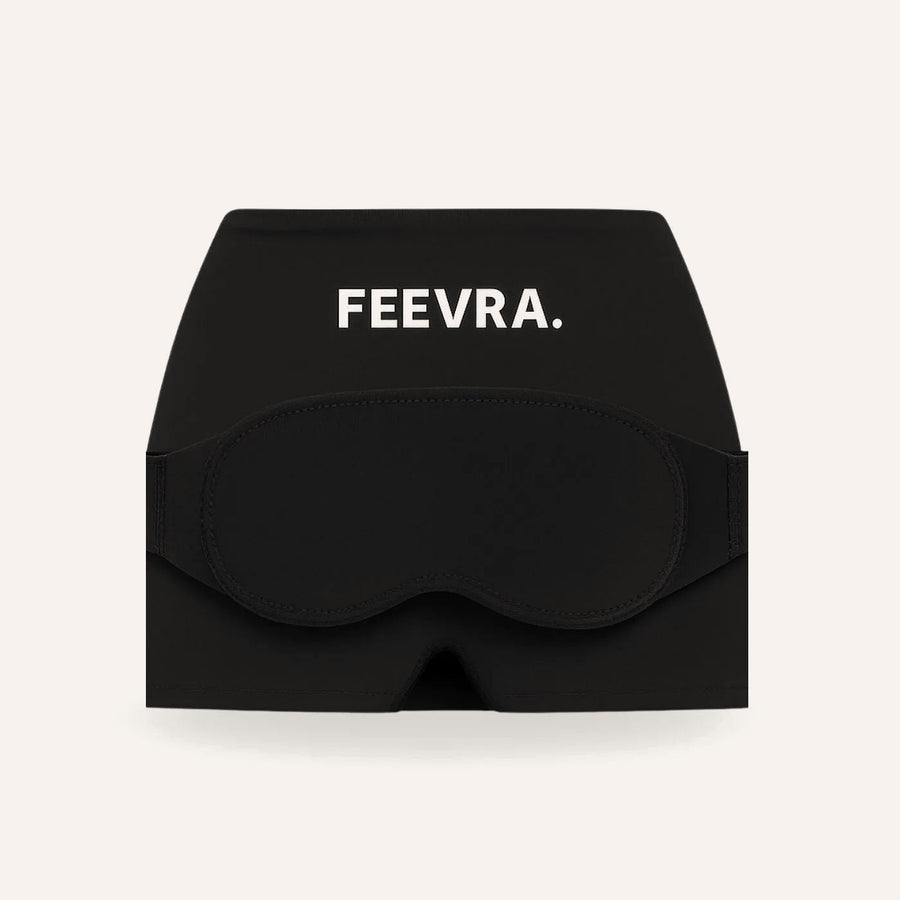 Feevra Migrænemaske i sort med fleksibel kølende gelé