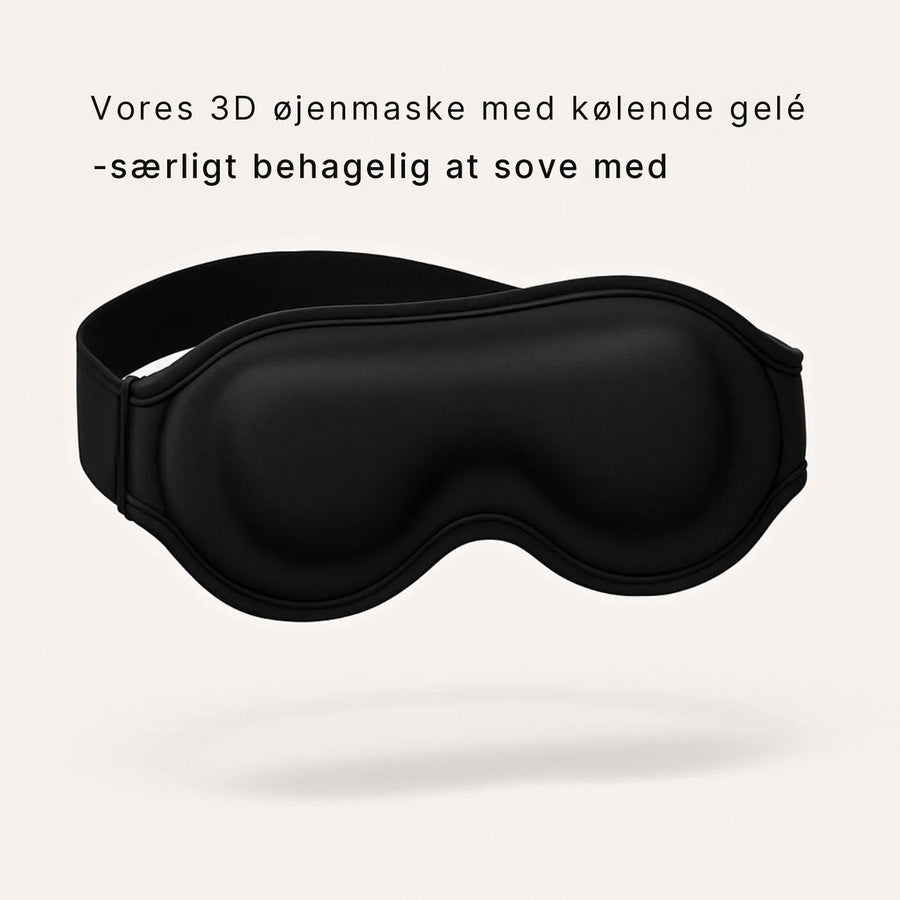 Feevra kølende 3D øjenmaske med gelé til behagelig søvn