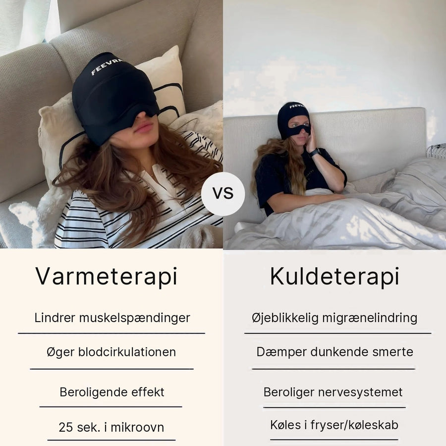 Feevra Migrænemaske til både varmeterapi og kuldeterapi