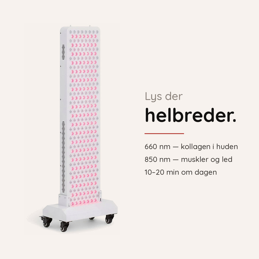 NovaRed Pro med 660 nm rødt lys og 850 nm nærinfrarødt lys